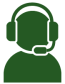 icon of a person wearing an headset