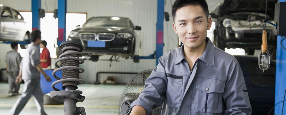 technician in auto garage