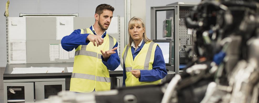 technicians in a factory